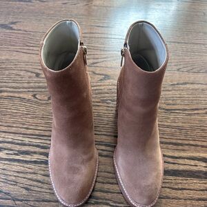 Marc Fisher Tan Suede Ankle Booties